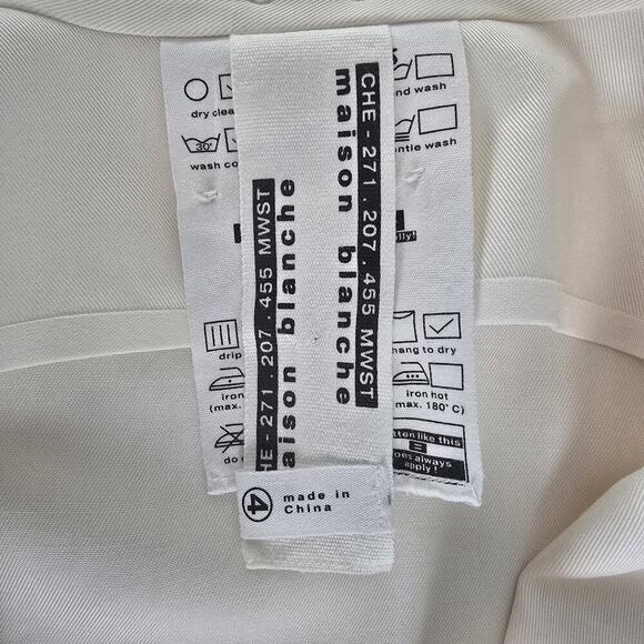 Maison Blanche Inside Out Oversized Jacket Blazer Cream Pink Sz 4 Men‎ M Women L - Picture 10 of 15